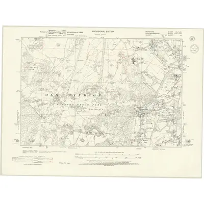 1938 Map of Berkshire XL.NW, 1944 Print
