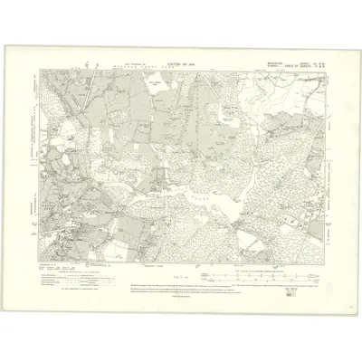 1910 Map of Berkshire XL.SW, 1914 Print