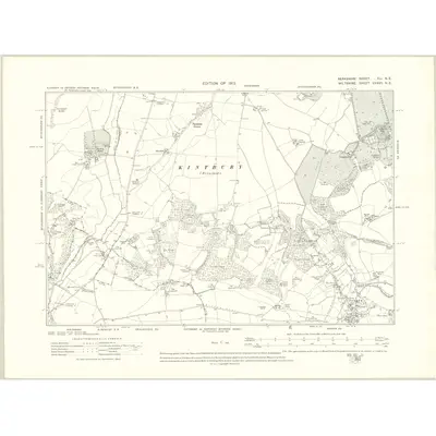 1909 Map of Berkshire XLI.NE, 1913 Print