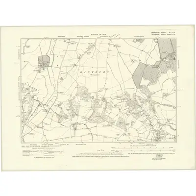 1922 Map of Berkshire XLI.NE, 1926 Print