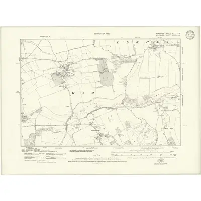 1909 Map of Berkshire XLI.SE, 1926 Print