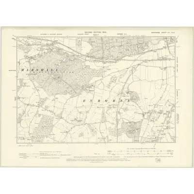1898 Map of Berkshire XLII.NE, 1900 Print