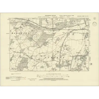 1938 Map of Berkshire XLII.NE, 1944 Print