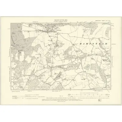 1899 Map of Berkshire XLII.NW, 1900 Print