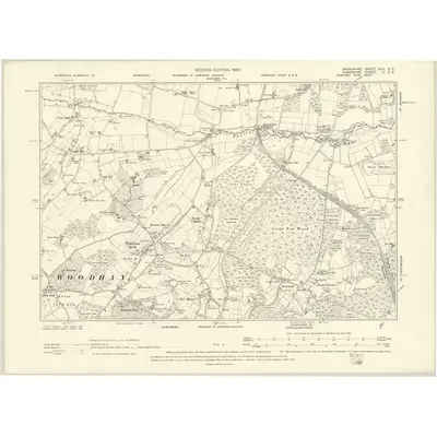 1899 Map of Berkshire XLII.SE, 1900 Print