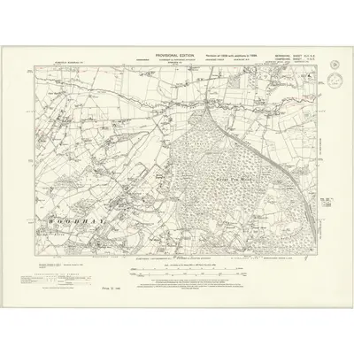 1938 Map of Berkshire XLII.SE, 1944 Print
