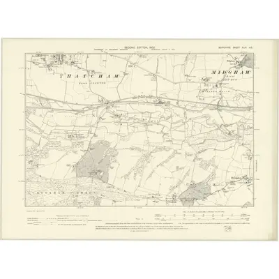 1898 Map of Berkshire XLIII.NE, 1900 Print