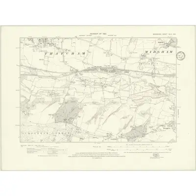 1932 Map of Berkshire XLIII.NE, 1934 Print