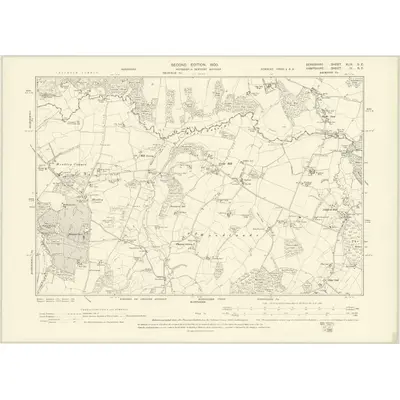 1899 Map of Berkshire XLIII.SE, 1900 Print