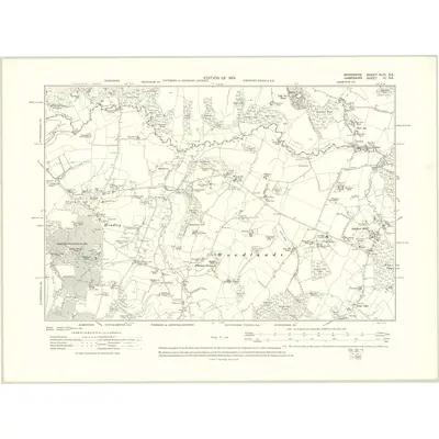 1909 Map of Berkshire XLIII.SE, 1913 Print
