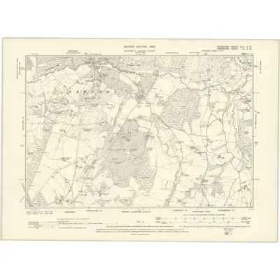 1899 Map of Berkshire XLIII.SW, 1900 Print