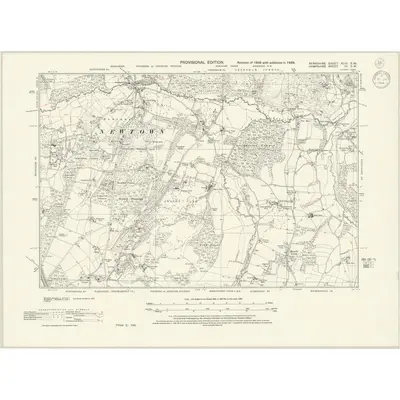 1938 Map of Berkshire XLIII.SW, 1944 Print