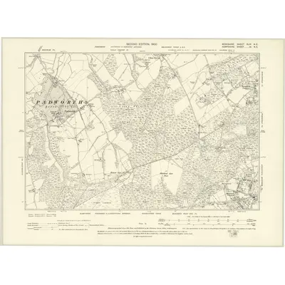 1898 Map of Berkshire XLIV.NE, 1900 Print