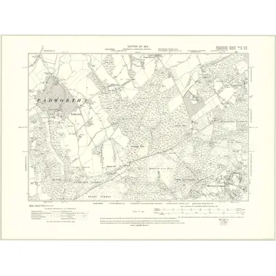 1909 Map of Berkshire XLIV.NE, 1913 Print