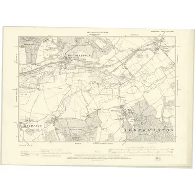 1898 Map of Berkshire XLIV.NW, 1900 Print