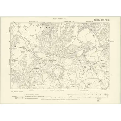 1898 Map of Berkshire XLIV.SW, 1900 Print