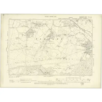 1898 Map of Berkshire XLIX.NE, 1900 Print