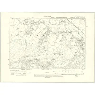 1909 Map of Berkshire XLIX.NE, 1912 Print