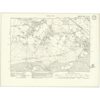 1930 Map of Berkshire XLIX.NE, 1932 Print