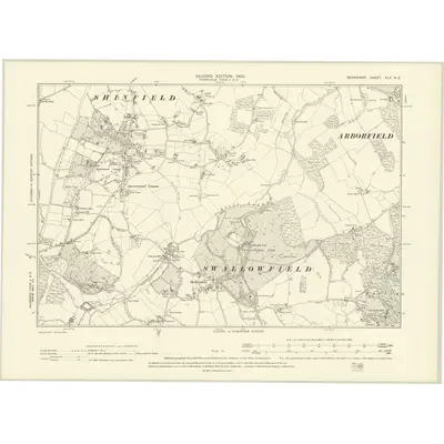 1898 Map of Berkshire XLV.NE, 1900 Print