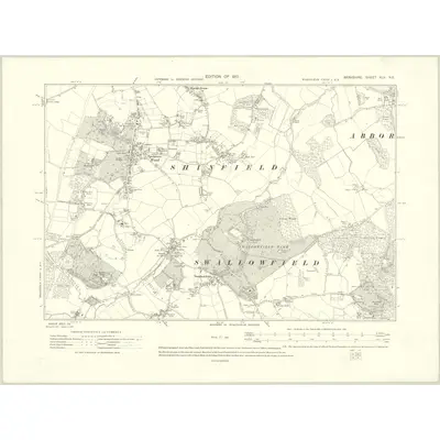 1909 Map of Berkshire XLV.NE, 1913 Print