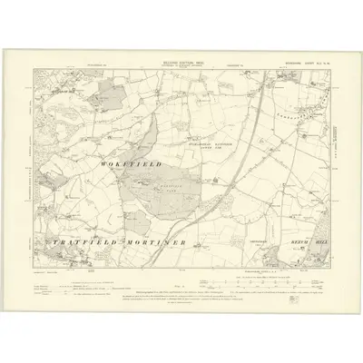 1898 Map of Berkshire XLV.NW, 1900 Print
