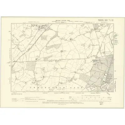1898 Map of Berkshire XLV.SW, 1900 Print