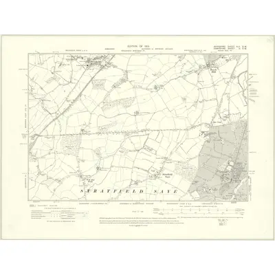 1909 Map of Berkshire XLV.SW, 1913 Print