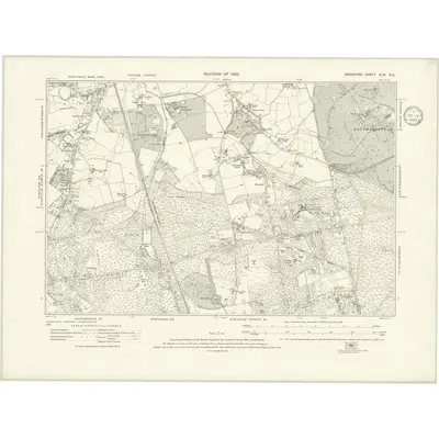 1932 Map of Berkshire XLVI.NE, 1934 Print