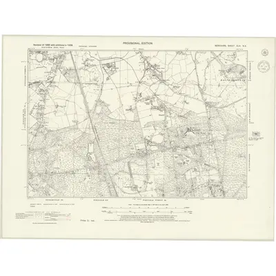 1938 Map of Berkshire XLVI.NE, 1944 Print