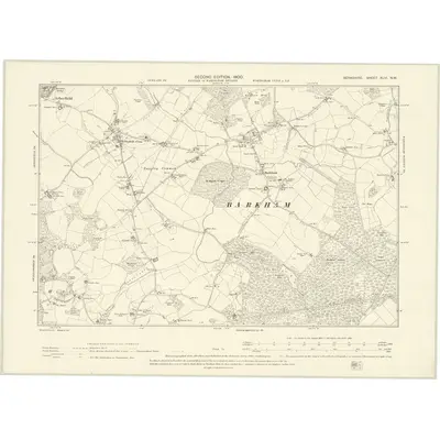 1899 Map of Berkshire XLVI.NW, 1900 Print