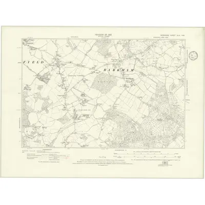 1932 Map of Berkshire XLVI.NW, 1934 Print