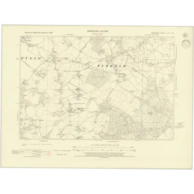 1938 Map of Berkshire XLVI.NW, 1944 Print