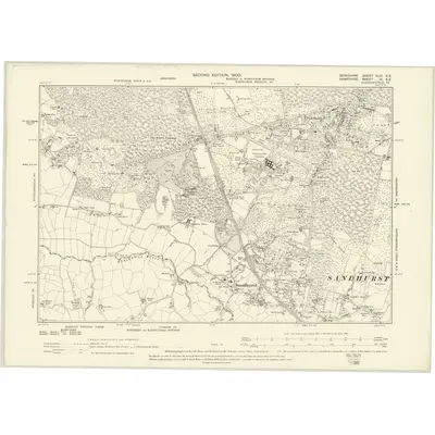 1898 Map of Berkshire XLVI.SE, 1900 Print