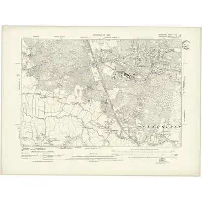 1930 Map of Berkshire XLVI.SE, 1933 Print