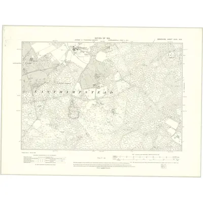 1909 Map of Berkshire XLVII.NW, 1913 Print