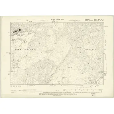1898 Map of Berkshire XLVII.SW, 1900 Print