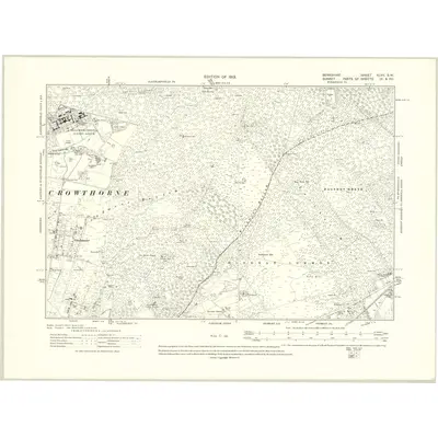 1910 Map of Berkshire XLVII.SW, 1913 Print