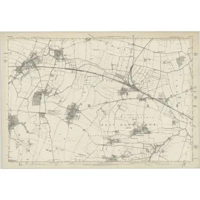 1875 Map of Berkshire XV, 1883 Print