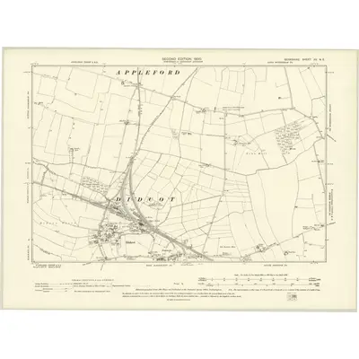 1897 Map of Berkshire XV.NE, 1900 Print
