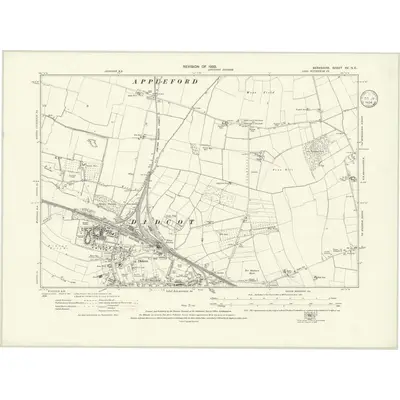 1932 Map of Berkshire XV.NE, 1934 Print