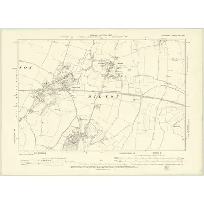 1898 Map of Berkshire XV.NW, 1900 Print