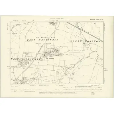 1898 Map of Berkshire XV.SE, 1900 Print