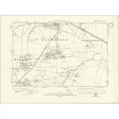 1931 Map of Berkshire XV.SE, 1933 Print