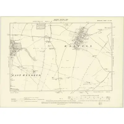 1898 Map of Berkshire XV.SW, 1900 Print