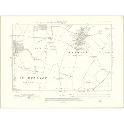 1910 Map of Berkshire XV.SW, 1914 Print