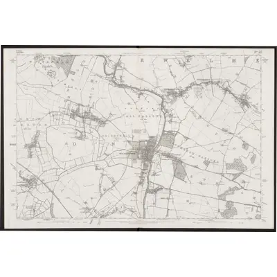 1876 Map of Berkshire XVI, 1883 Print