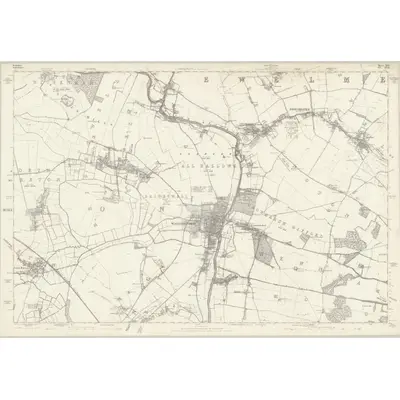 1876 Map of Berkshire XVI, 1883 Print