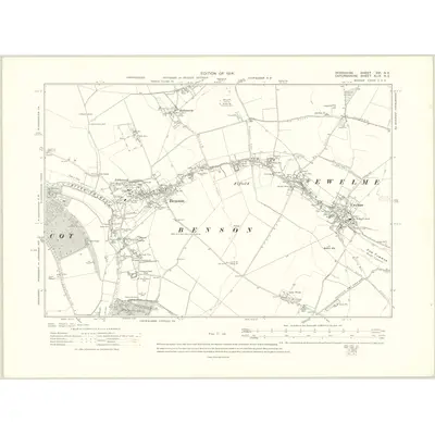 1910 Map of Berkshire XVI.NE, 1914 Print