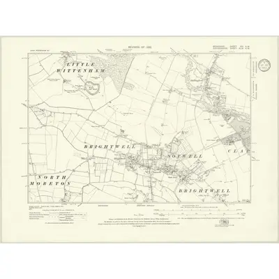 1932 Map of Berkshire XVI.NW, 1933 Print
